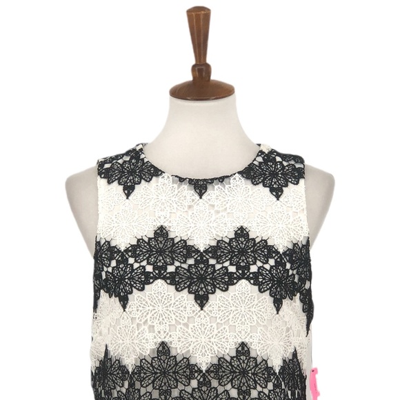 Betsey Johnson Black & White Lace Dress, NWT, 10 - Picture 4 of 10
